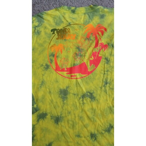 VTG TOM & JERRY MEN'S TIE DYE GRAPHIC LONG SLEEVE T-SHIRT-SIZE XL 90s Y2K - Picture 7 of 8